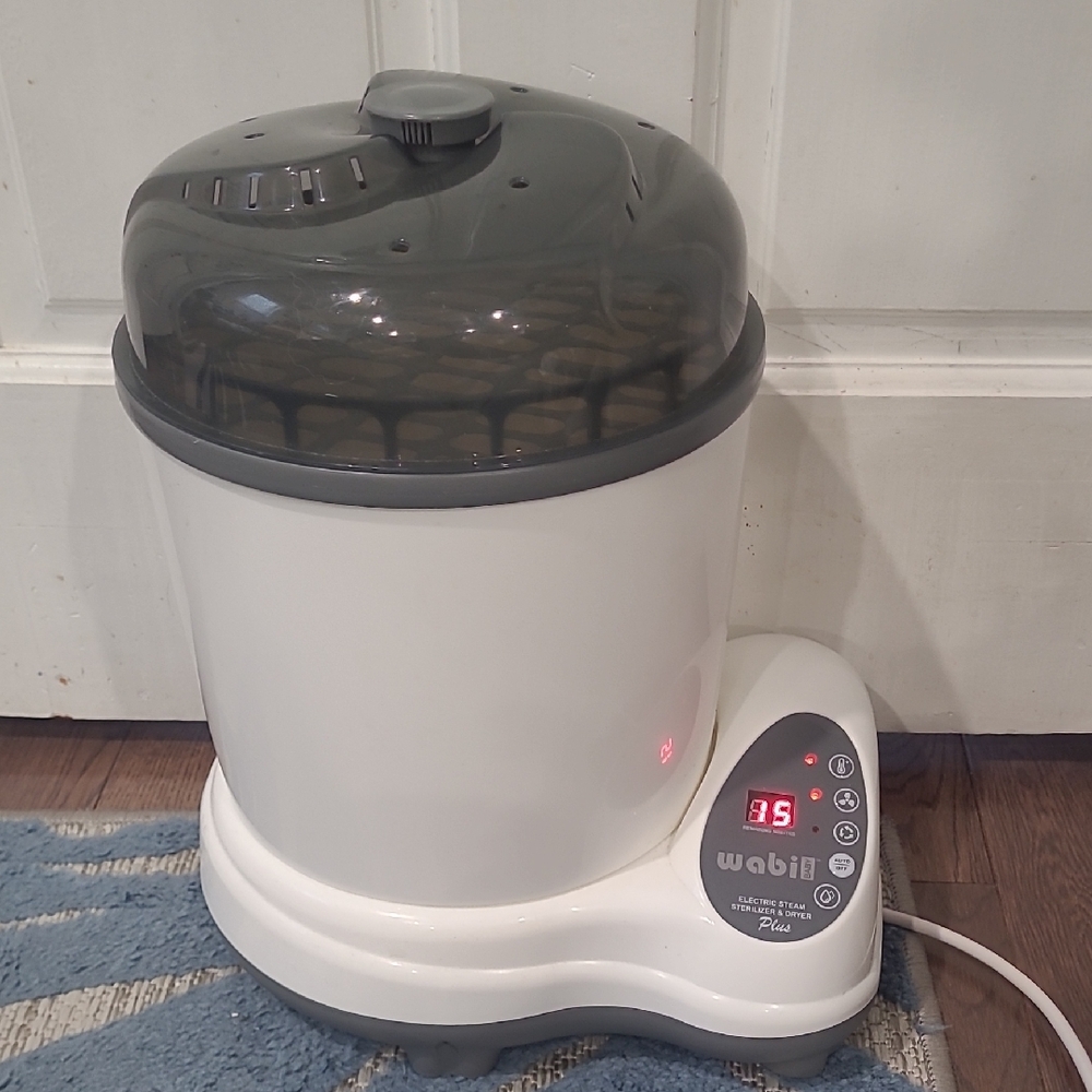 WABI Baby Electric Steam Sterilizer - White and Gray